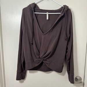 Fabletics dark brown sweatshirt